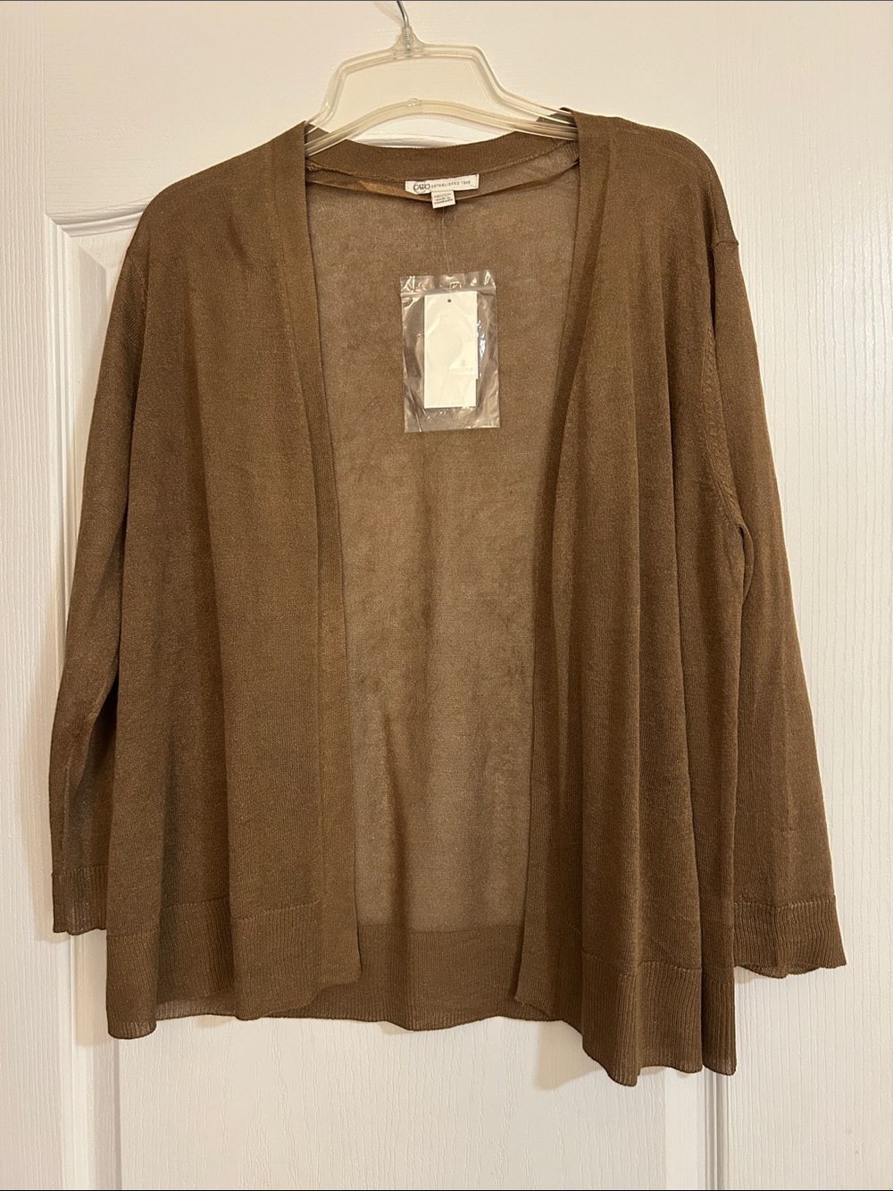 Cato Open-Front Brown Women's Cardigan
